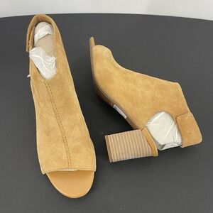 Clarks Size 6M Deva Bell Sandals Tan Brown Suede Leather High Heels Open Toe NEW